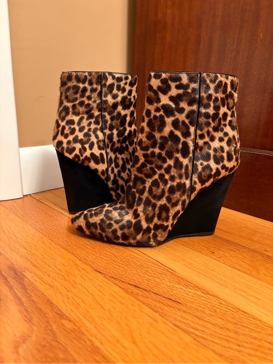 Prada Shoes - Prada Pony Hair Leopard Print Boots 7715 Size 36EU